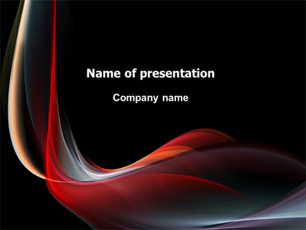 Abstract Red Wave Presentation Template, Master Slide