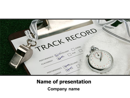 Track Record Presentation Template, Master Slide