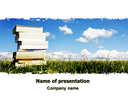 Book Pile Presentation Template, Master Slide