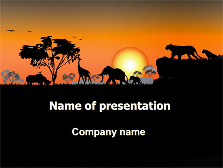 Savanna Sunset Presentation Template, Master Slide