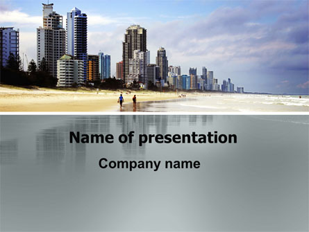 City Beach Presentation Template, Master Slide