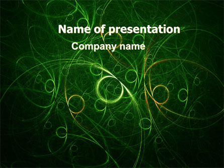 Green Abstract Lines Presentation Template, Master Slide