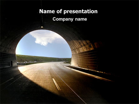 Automobile Tunnel Presentation Template, Master Slide