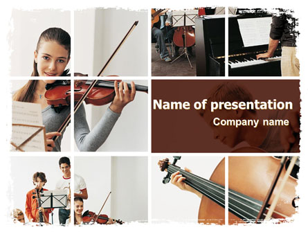 Musical School Presentation Template, Master Slide