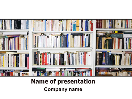 Book Shelves Presentation Template, Master Slide