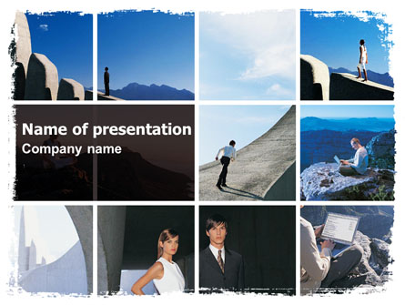 Business Climbing Lifestyle Presentation Template, Master Slide