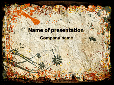 Grunge Autumn Theme Presentation Template, Master Slide