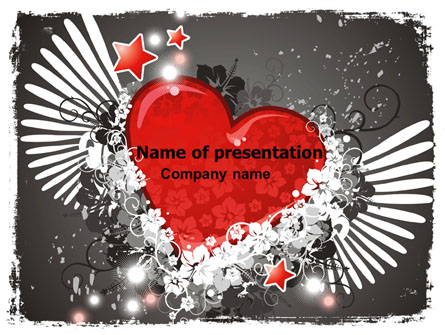 Flying Heart Presentation Template, Master Slide