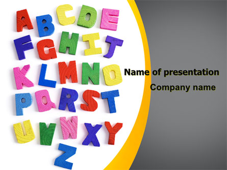 Childish Alphabet Presentation Template, Master Slide