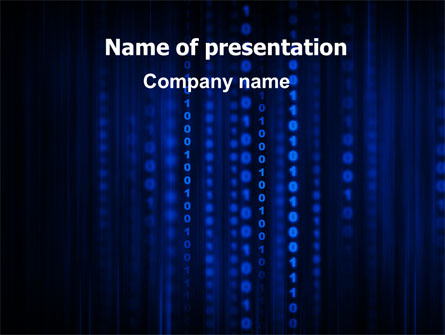 Blue Binary Code Presentation Template, Master Slide