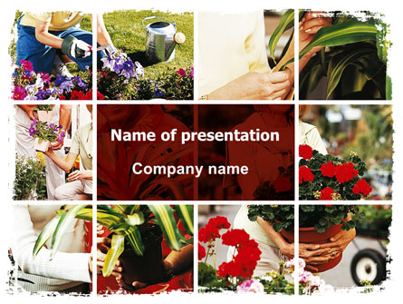 Pot Plants Presentation Template, Master Slide