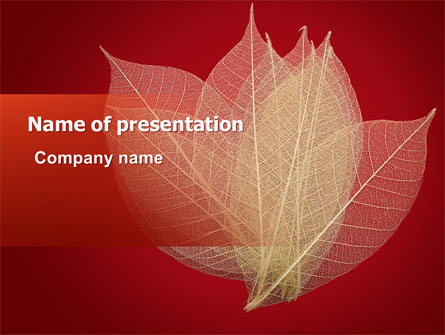 Red Dry Leaves Presentation Template, Master Slide