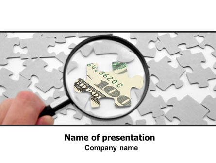 Dollar Puzzle Presentation Template, Master Slide