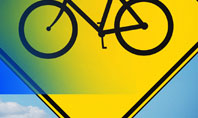 Yellow Bicycle Road Presentation Template
