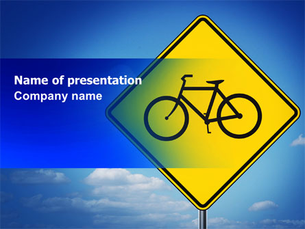 Yellow Bicycle Road Presentation Template, Master Slide
