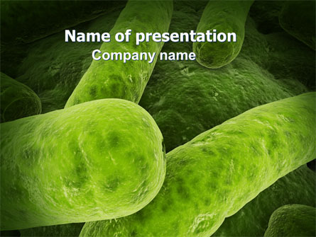 Bacilli In Green Color Presentation Template, Master Slide