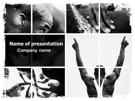 Black Athlete Presentation Template, Master Slide