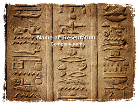 Egyptian Petroglyphs Presentation Template, Master Slide