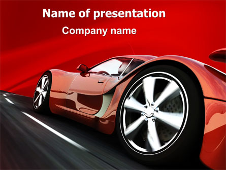 Red Supercar Presentation Template, Master Slide