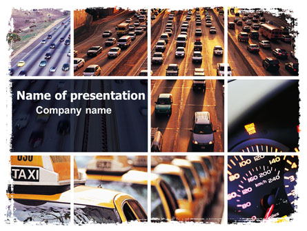 City Traffic Presentation Template, Master Slide
