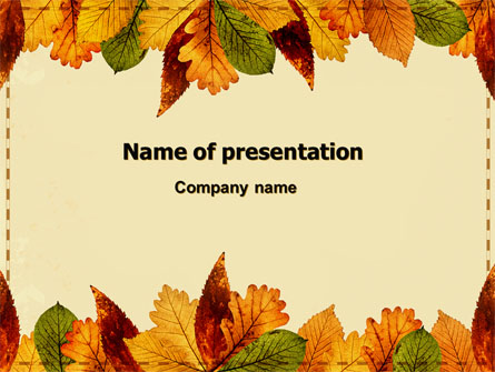 Autumn Leaves in Light Brown Palette Presentation Template, Master Slide