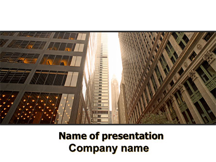 Downtown Skyscrapers Presentation Template, Master Slide