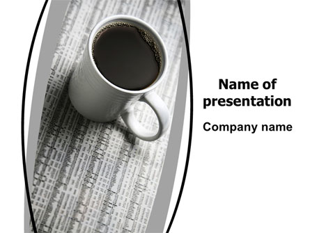 Morning Coffee Cup Presentation Template, Master Slide