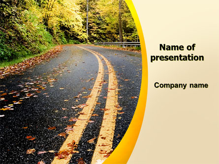 Autumn Road Presentation Template, Master Slide