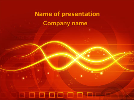 Glowing Wave Presentation Template, Master Slide