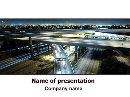 Junction On Highway Presentation Template, Master Slide