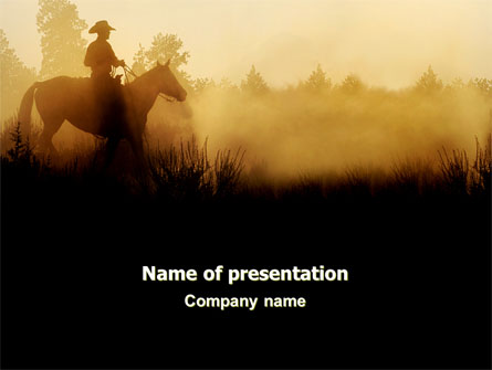 Cowboy Rider Presentation Template, Master Slide