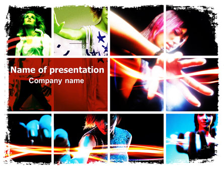 Neon Girl Presentation Template, Master Slide