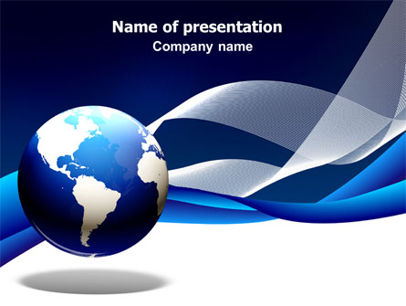 Midnight Blue Globe Presentation Template, Master Slide