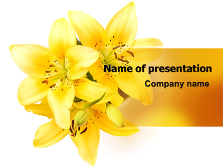 Yellow Lilies Presentation Template, Master Slide