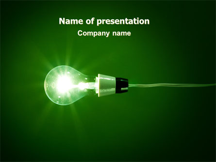 Green Lamp Presentation Template, Master Slide