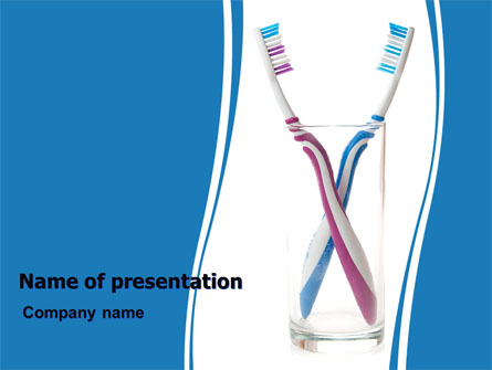 Toothbrushes Free Presentation Template, Master Slide