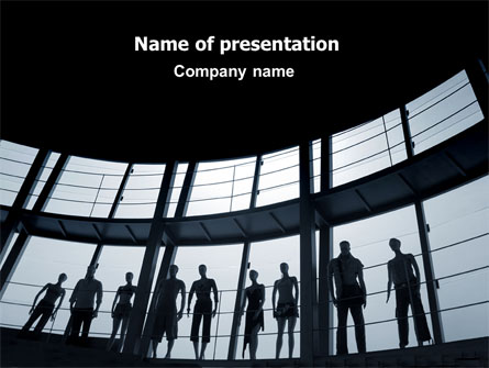 Standing Manikins Free Presentation Template, Master Slide