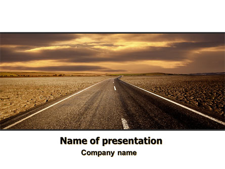 Highway In Sepia Presentation Template, Master Slide