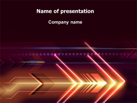 Neon Orange Arrow Presentation Template, Master Slide