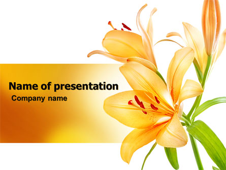 Yellow Lily Presentation Template, Master Slide