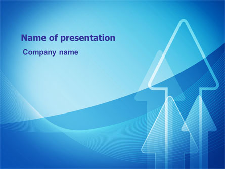 Neon Blue Arrow Presentation Template, Master Slide