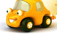 Orange Toy Car Presentation Template