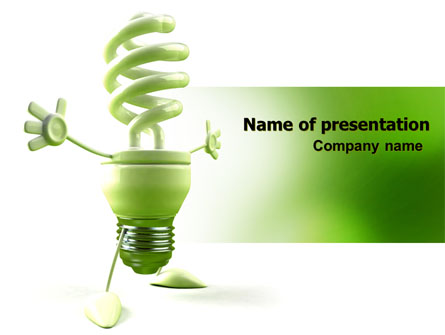 Energy Save Lamp Presentation Template, Master Slide