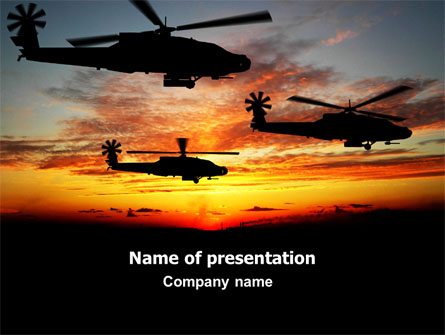 Apache Helicopter AH-64 Presentation Template, Master Slide