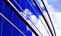 Blue Glass Skyscraper Presentation Template