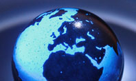 Blue World Globe Presentation Template
