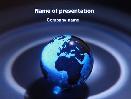 Blue World Globe Presentation Template, Master Slide