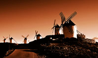 La Mancha's Windmills Free Presentation Template