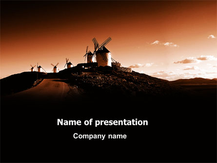 La Mancha's Windmills Free Presentation Template, Master Slide