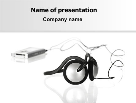 Earphones For Mp3 Player Presentation Template, Master Slide